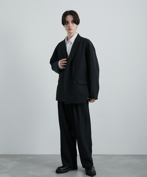 JUNRED（ジュンレッド）の「スムースストレッチスリットダブルジャケット（テーラードジャケット・メンズ・ブラック/グレー系その他/グリーン系その他・S/M/L）」の22枚目の写真