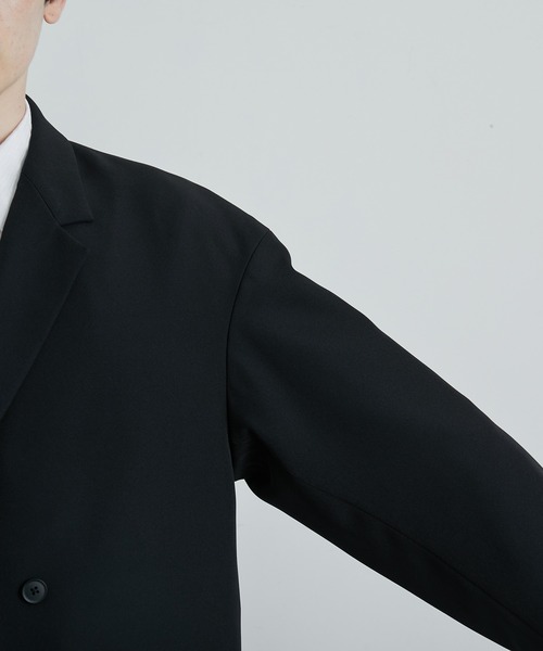 JUNRED（ジュンレッド）の「スムースストレッチスリットダブルジャケット（テーラードジャケット・メンズ・ブラック/グレー系その他/グリーン系その他・S/M/L）」の15枚目の写真