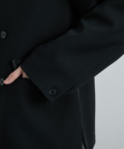 JUNRED（ジュンレッド）の「スムースストレッチスリットダブルジャケット（テーラードジャケット・メンズ・ブラック/グレー系その他/グリーン系その他・S/M/L）」の9枚目の写真