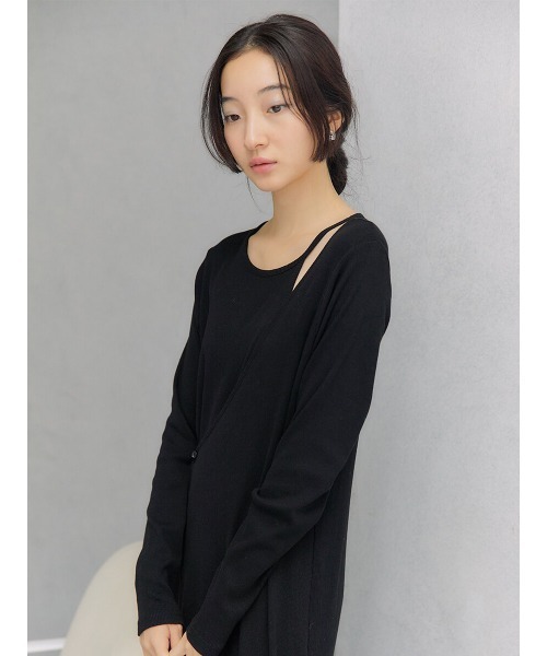 Ayla(アイラ)の「layered long dress(ワンピース・レディース・ブラック/グレー・FREE)」の5枚目の写真