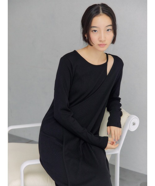 Ayla(アイラ)の「layered long dress(ワンピース・レディース・ブラック/グレー・FREE)」の6枚目の写真