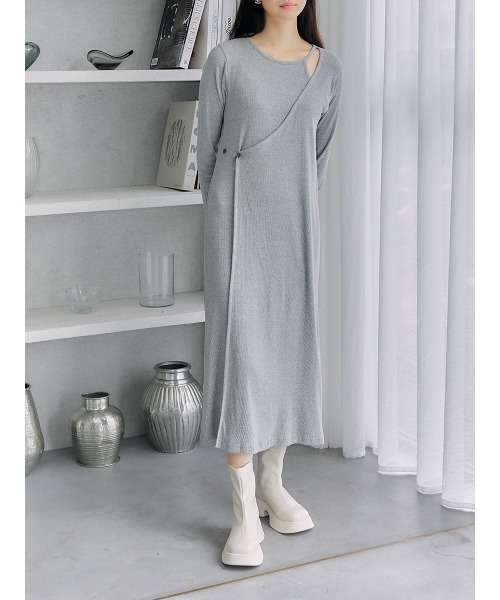 Ayla(アイラ)の「layered long dress(ワンピース・レディース・ブラック/グレー・FREE)」の8枚目の写真