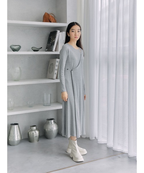 Ayla(アイラ)の「layered long dress(ワンピース・レディース・ブラック/グレー・FREE)」の9枚目の写真