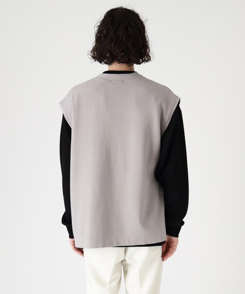 tk.TAKEO KIKUCHI（ティーケータケオキクチ）の「◆タイロッケンニットベスト（ベスト・メンズ・ブラック/グレー・66/88）」の6枚目の写真