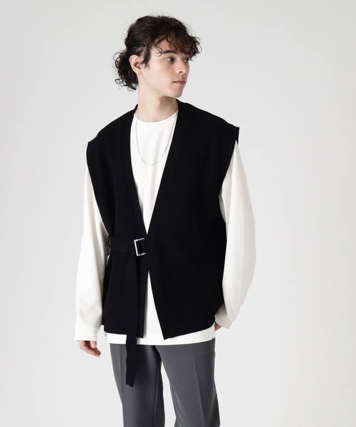 tk.TAKEO KIKUCHI（ティーケータケオキクチ）の「◆タイロッケンニットベスト（ベスト・メンズ・ブラック/グレー・66/88）」の11枚目の写真