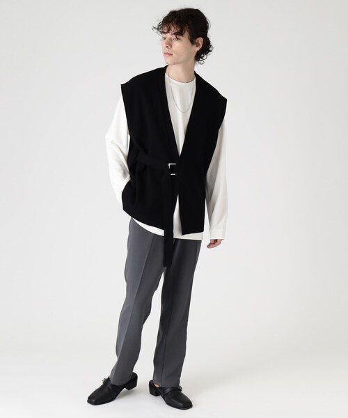 tk.TAKEO KIKUCHI（ティーケータケオキクチ）の「◆タイロッケンニットベスト（ベスト・メンズ・ブラック/グレー・66/88）」の13枚目の写真