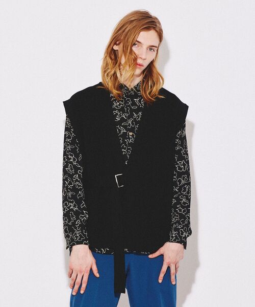 tk.TAKEO KIKUCHI（ティーケータケオキクチ）の「◆タイロッケンニットベスト（ベスト・メンズ・ブラック/グレー・66/88）」の20枚目の写真