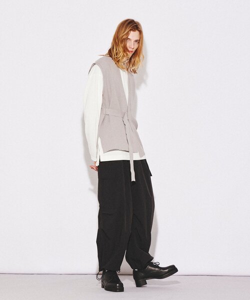 tk.TAKEO KIKUCHI（ティーケータケオキクチ）の「◆タイロッケンニットベスト（ベスト・メンズ・ブラック/グレー・66/88）」の22枚目の写真