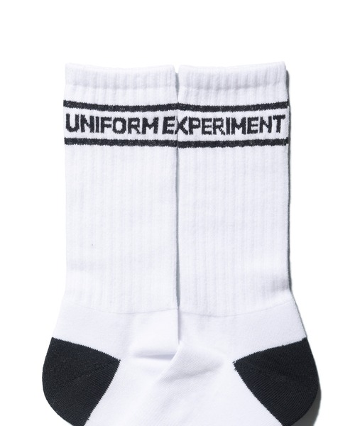 uniform experiment（ユニフォームエクスペリメント）の「LINE MIDDLE SOCKS（ソックス/靴下・メンズ・ブルー/グレー/ブラック・2/3）」の5枚目の写真