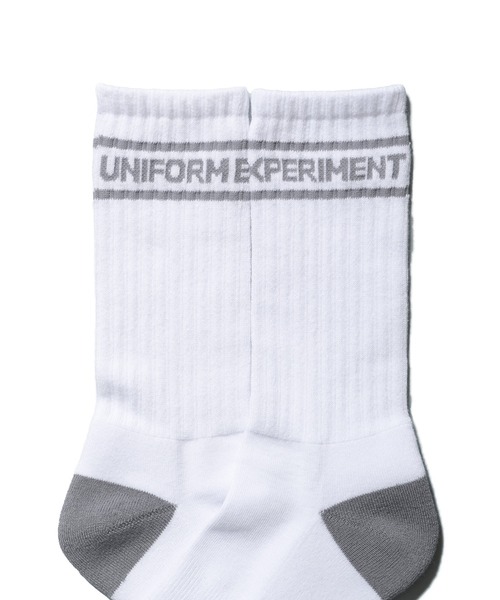 uniform experiment（ユニフォームエクスペリメント）の「LINE MIDDLE SOCKS（ソックス/靴下・メンズ・ブルー/グレー/ブラック・2/3）」の4枚目の写真