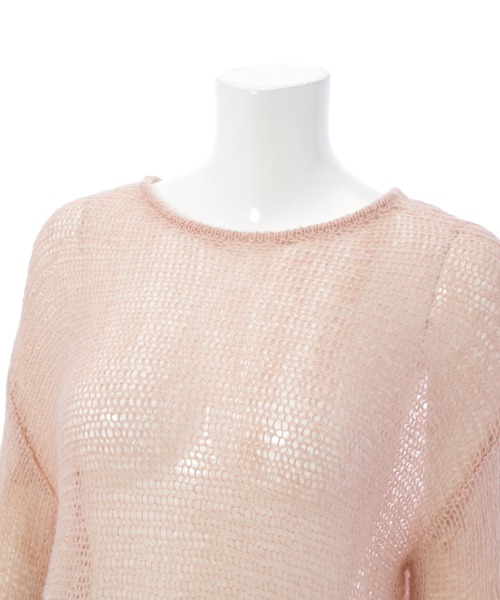Edit Sheen(エディットシーン)の「メッシュ編みニット(ニット/セーター・レディース・ピンク/ミント/ブルー・M)」の7枚目の写真