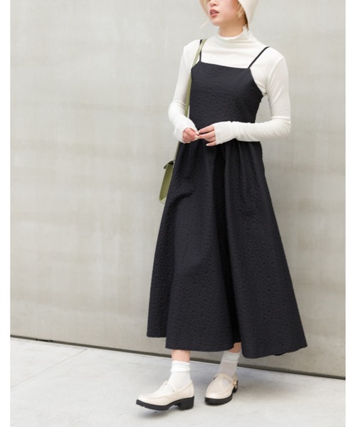 SpRay（スプレイ）の「ふくれキャミワンピース（ワンピース・レディース・ブラック/アイボリー・FREE）」の16枚目の写真