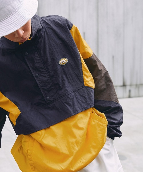 SPOC STORE(スポックストア)の「【SPOC STORE】ワンポイントロゴ ナイロンアノラックブルゾン(ブルゾン・メンズ・グリーン/オレンジ/ブラック/ネイビー・S/M/L)」の15枚目の写真