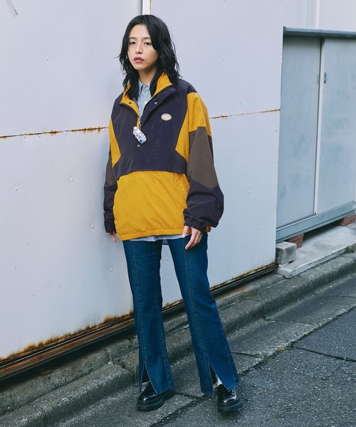 SPOC STORE(スポックストア)の「【SPOC STORE】ワンポイントロゴ ナイロンアノラックブルゾン(ブルゾン・メンズ・グリーン/オレンジ/ブラック/ネイビー・S/M/L)」の8枚目の写真
