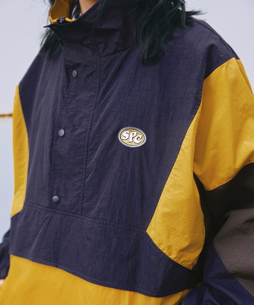 SPOC STORE】ワンポイントロゴ ナイロンアノラックブルゾン（ブルゾン