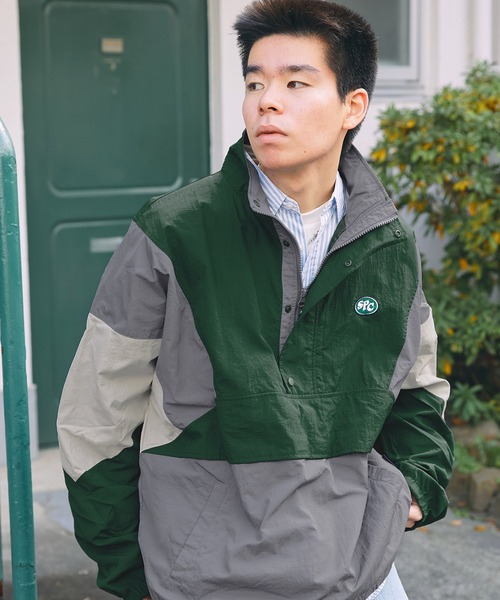 SPOC STORE】ワンポイントロゴ ナイロンアノラックブルゾン（ブルゾン