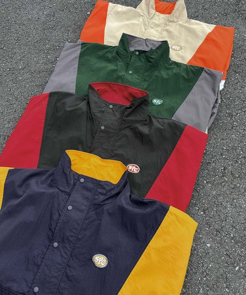 SPOC STORE】ワンポイントロゴ ナイロンアノラックブルゾン（ブルゾン