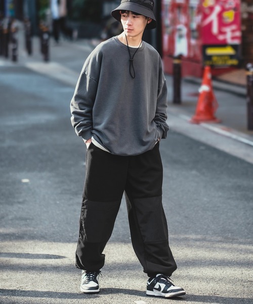 improves（インプローブス）の「切り替えデザイン バルーンシルエット ワイド ジョガーパンツ（スウェットパンツ・メンズ・ネイビー/ブラック/グレー・MEDIUM/LARGE）」の22枚目の写真