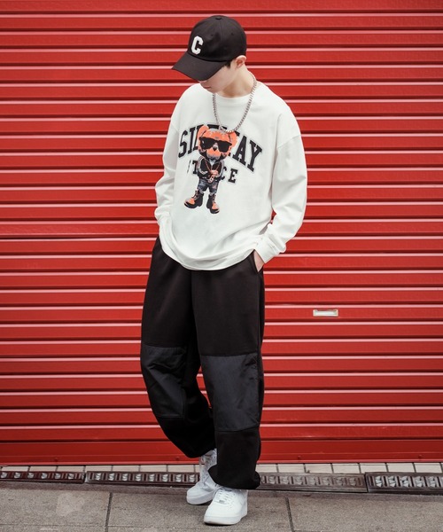 improves（インプローブス）の「切り替えデザイン バルーンシルエット ワイド ジョガーパンツ（スウェットパンツ・メンズ・ネイビー/ブラック/グレー・MEDIUM/LARGE）」の18枚目の写真