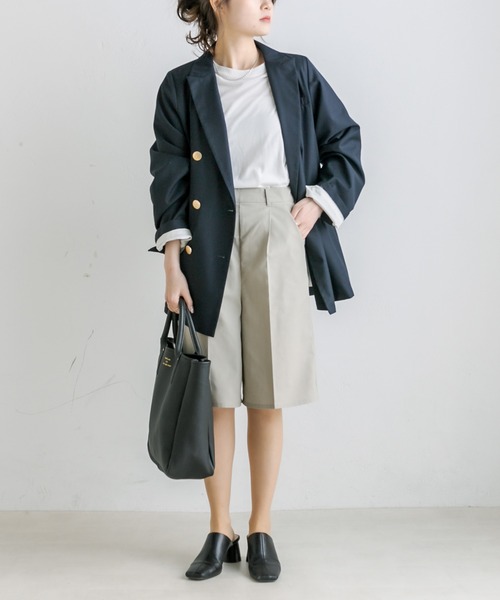 PUAL CE CIN（ピュアルセシン）の「【Du noir】麻レーヨンバミューダパンツ（その他パンツ・レディース・ベージュ/ブラック・FREE）」の8枚目の写真