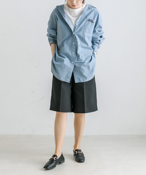 PUAL CE CIN（ピュアルセシン）の「【Du noir】麻レーヨンバミューダパンツ（その他パンツ・レディース・ベージュ/ブラック・FREE）」の6枚目の写真