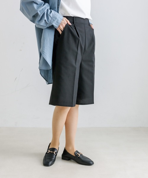 PUAL CE CIN（ピュアルセシン）の「【Du noir】麻レーヨンバミューダパンツ（その他パンツ・レディース・ベージュ/ブラック・FREE）」の13枚目の写真