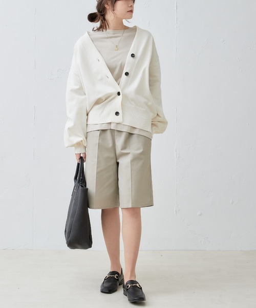 PUAL CE CIN（ピュアルセシン）の「【Du noir】麻レーヨンバミューダパンツ（その他パンツ・レディース・ベージュ/ブラック・FREE）」の10枚目の写真