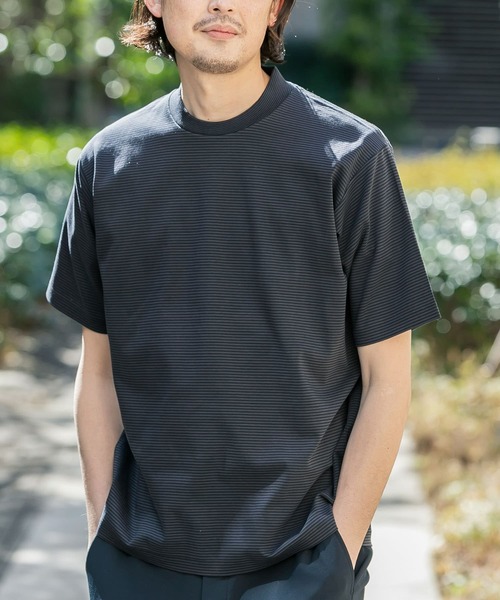 URBAN RESEARCH DOORS（アーバンリサーチドアーズ）の「『抗菌/防臭』LIFE STYLE TAILOR　シルケットポンチストレッチTシャツ（Tシャツ/カットソー・メンズ・ホワイト/グレー系その他/ブルー系その他・MEDIUM/LARGE）」の2枚目の写真