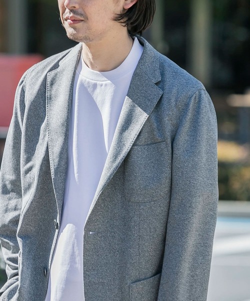 URBAN RESEARCH DOORS（アーバンリサーチドアーズ）の「『抗菌/防臭』LIFE STYLE TAILOR　シルケットポンチストレッチTシャツ（Tシャツ/カットソー・メンズ・ホワイト/グレー系その他/ブルー系その他・MEDIUM/LARGE）」の10枚目の写真