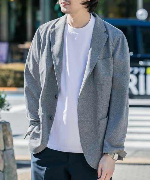URBAN RESEARCH DOORS（アーバンリサーチドアーズ）の「『抗菌/防臭』LIFE STYLE TAILOR　シルケットポンチストレッチTシャツ（Tシャツ/カットソー・メンズ・ホワイト/グレー系その他/ブルー系その他・MEDIUM/LARGE）」の19枚目の写真