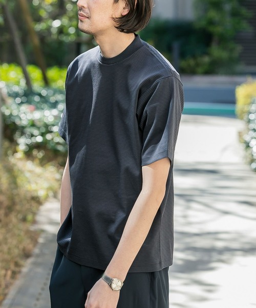URBAN RESEARCH DOORS（アーバンリサーチドアーズ）の「『抗菌/防臭』LIFE STYLE TAILOR　シルケットポンチストレッチTシャツ（Tシャツ/カットソー・メンズ・ホワイト/グレー系その他/ブルー系その他・MEDIUM/LARGE）」の13枚目の写真