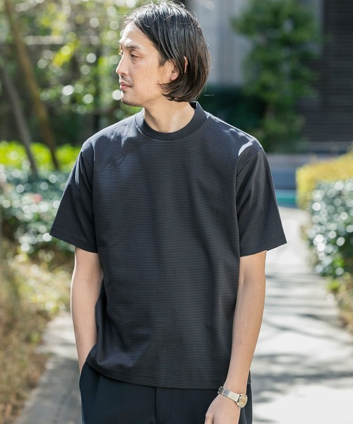 URBAN RESEARCH DOORS（アーバンリサーチドアーズ）の「『抗菌/防臭』LIFE STYLE TAILOR　シルケットポンチストレッチTシャツ（Tシャツ/カットソー・メンズ・ホワイト/グレー系その他/ブルー系その他・MEDIUM/LARGE）」の8枚目の写真