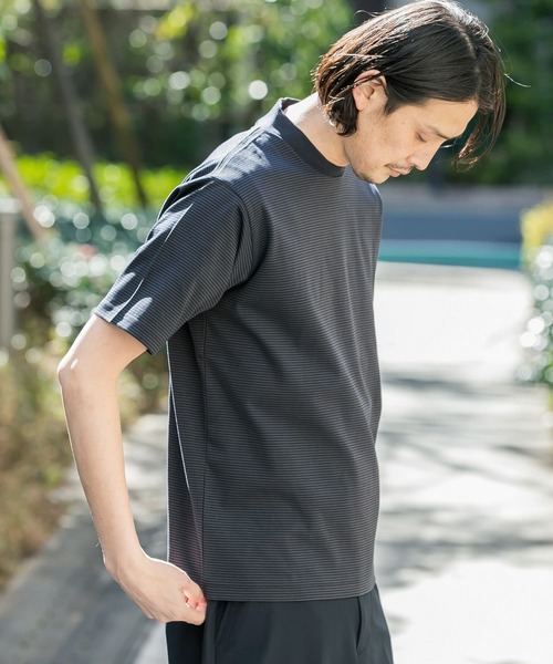 URBAN RESEARCH DOORS（アーバンリサーチドアーズ）の「『抗菌/防臭』LIFE STYLE TAILOR　シルケットポンチストレッチTシャツ（Tシャツ/カットソー・メンズ・ホワイト/グレー系その他/ブルー系その他・MEDIUM/LARGE）」の11枚目の写真
