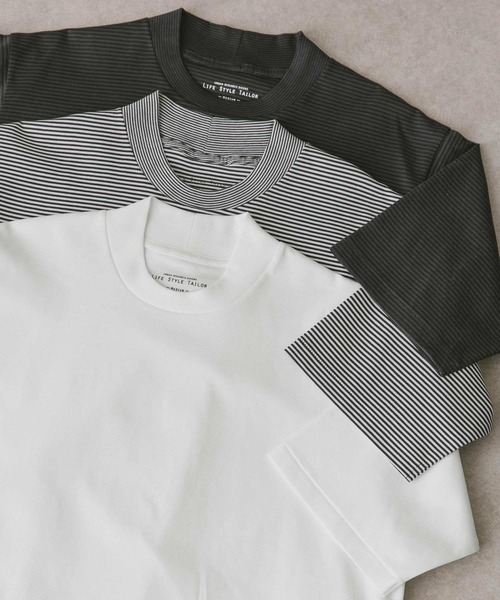URBAN RESEARCH DOORS（アーバンリサーチドアーズ）の「『抗菌/防臭』LIFE STYLE TAILOR　シルケットポンチストレッチTシャツ（Tシャツ/カットソー・メンズ・ホワイト/グレー系その他/ブルー系その他・MEDIUM/LARGE）」の18枚目の写真