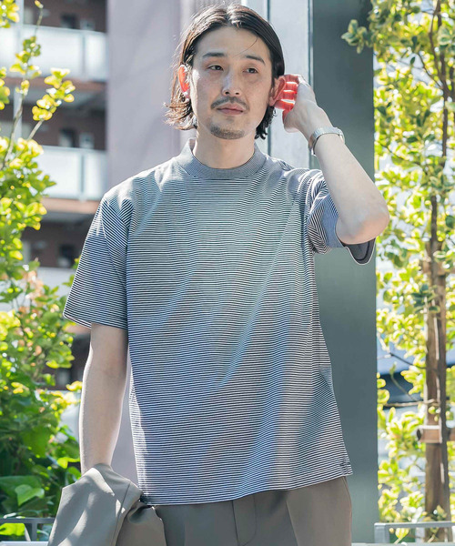 URBAN RESEARCH DOORS（アーバンリサーチドアーズ）の「『抗菌/防臭』LIFE STYLE TAILOR　シルケットポンチストレッチTシャツ（Tシャツ/カットソー・メンズ・ホワイト/グレー系その他/ブルー系その他・MEDIUM/LARGE）」の22枚目の写真