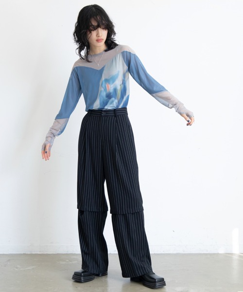 VACANCY(ヴァカンシー)の「マルチスリットスラックスパンツ(スラックス・レディース・その他/ブラック/グレー・MEDIUM/SMALL/LARGE)」の8枚目の写真