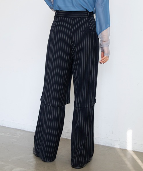 VACANCY(ヴァカンシー)の「マルチスリットスラックスパンツ(スラックス・レディース・その他/ブラック/グレー・MEDIUM/SMALL/LARGE)」の6枚目の写真