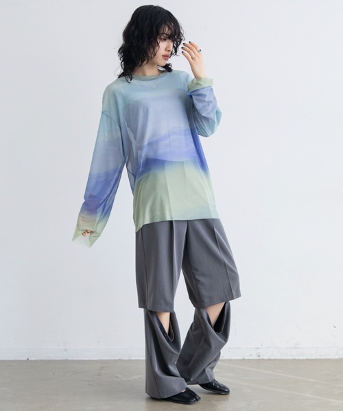 VACANCY(ヴァカンシー)の「マルチスリットスラックスパンツ(スラックス・レディース・その他/ブラック/グレー・MEDIUM/SMALL/LARGE)」の21枚目の写真