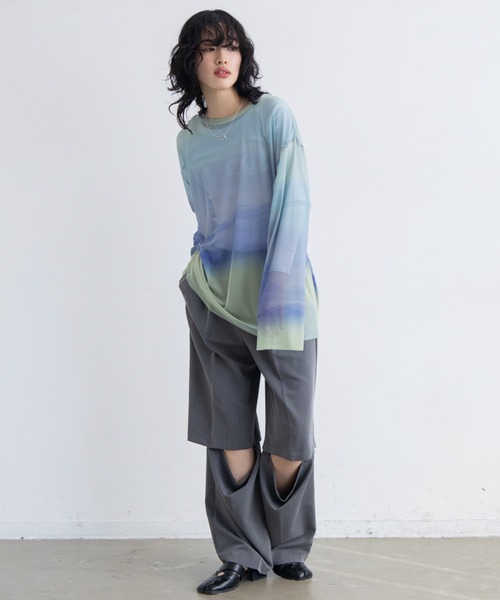 VACANCY(ヴァカンシー)の「マルチスリットスラックスパンツ(スラックス・レディース・その他/ブラック/グレー・MEDIUM/SMALL/LARGE)」の22枚目の写真