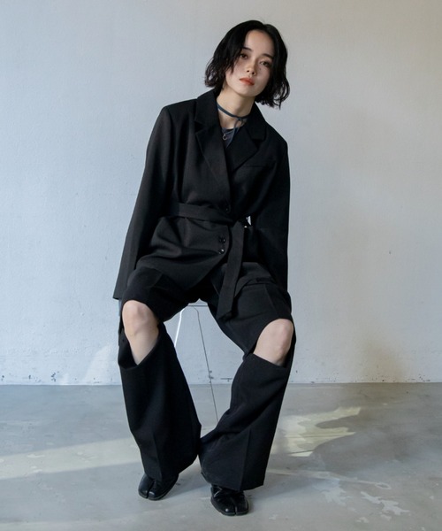 VACANCY(ヴァカンシー)の「マルチスリットスラックスパンツ(スラックス・レディース・その他/ブラック/グレー・MEDIUM/SMALL/LARGE)」の14枚目の写真