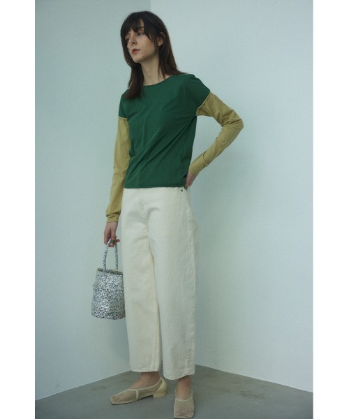 BLACK BY MOUSSY（ブラックバイマウジー）の「sheer color tops（シアーカラートップス）（Tシャツ/カットソー・レディース・オレンジ/グリーン・FREE）」の3枚目の写真