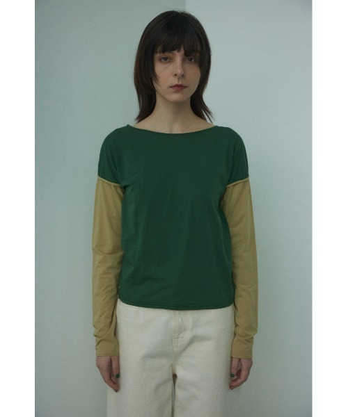 BLACK BY MOUSSY（ブラックバイマウジー）の「sheer color tops（シアーカラートップス）（Tシャツ/カットソー・レディース・オレンジ/グリーン・FREE）」の4枚目の写真