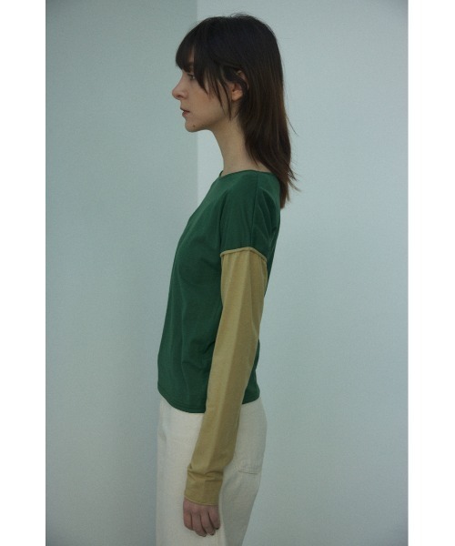 BLACK BY MOUSSY（ブラックバイマウジー）の「sheer color tops（シアーカラートップス）（Tシャツ/カットソー・レディース・オレンジ/グリーン・FREE）」の5枚目の写真