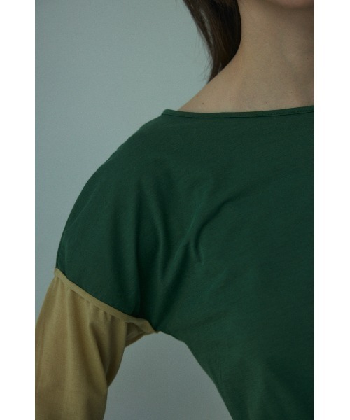 BLACK BY MOUSSY（ブラックバイマウジー）の「sheer color tops（シアーカラートップス）（Tシャツ/カットソー・レディース・オレンジ/グリーン・FREE）」の7枚目の写真