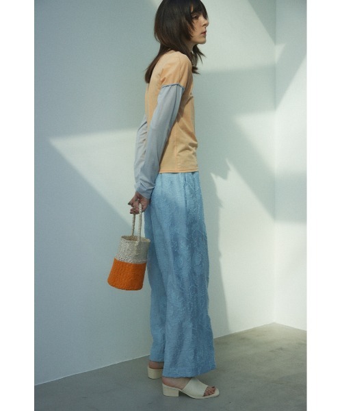 BLACK BY MOUSSY（ブラックバイマウジー）の「sheer color tops（シアーカラートップス）（Tシャツ/カットソー・レディース・オレンジ/グリーン・FREE）」の9枚目の写真