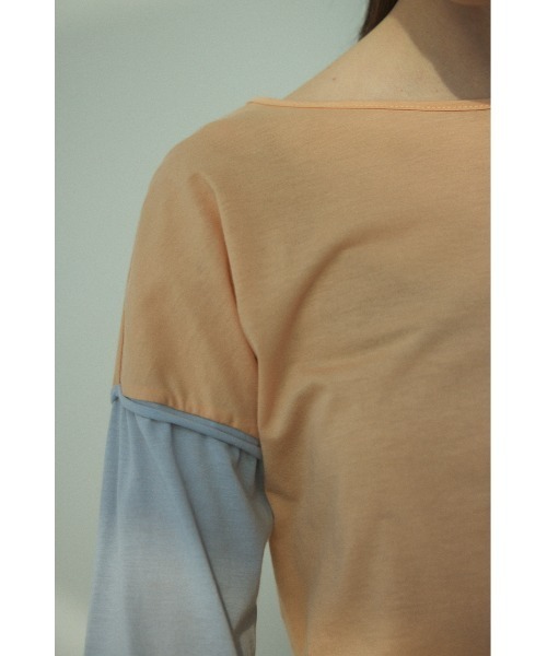 BLACK BY MOUSSY（ブラックバイマウジー）の「sheer color tops（シアーカラートップス）（Tシャツ/カットソー・レディース・オレンジ/グリーン・FREE）」の13枚目の写真