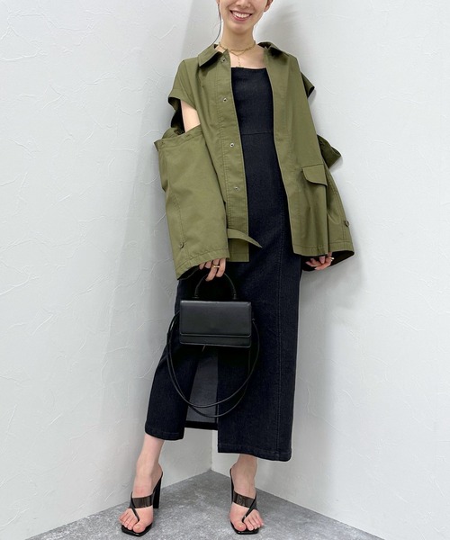 FOREVER 21（フォーエバー トゥエンティーワン）の「【STREET】2WAYミリタリージャケット（ミリタリージャケット・レディース・ブラック/カーキ・FREE）」の13枚目の写真