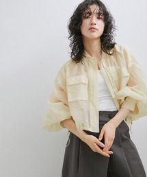 ADAM ET ROPE' | クロップドシアーブルゾン(ブルゾン)