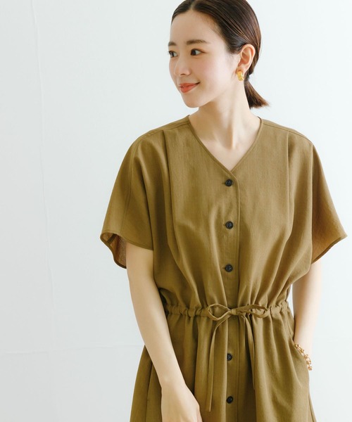 URBAN RESEARCH（アーバンリサーチ）の「『UR TECH DRYLUXE』ギャザーワンピース（ワンピース・レディース・モカ/ブルー/ブラック・36/38）」の22枚目の写真