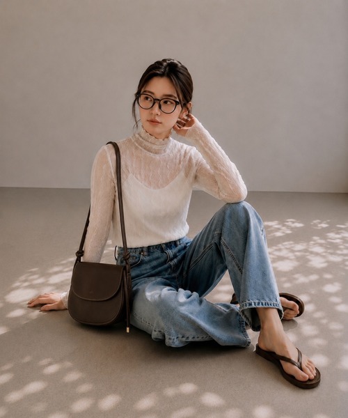 United store(ユナイテッドストア)の「ウェーブパターンシアートップ(Tシャツ/カットソー・レディース・ブラック/アイボリー/ダークブラウン/ホワイト・FREE)」の5枚目の写真
